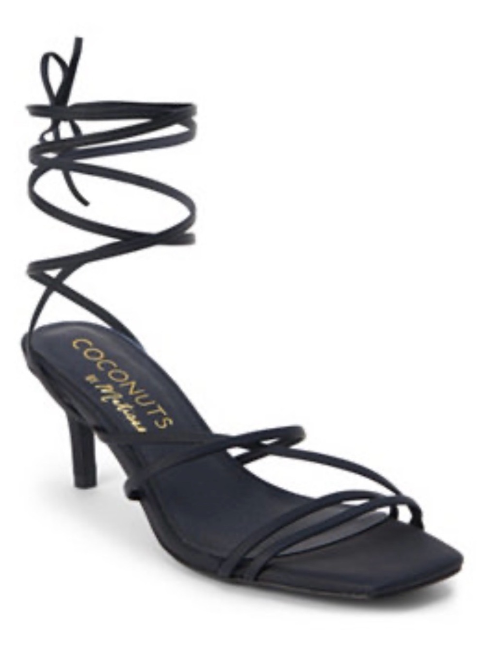 Coconuts by Matisse Black Strappy Lace-Up Heel Sandal